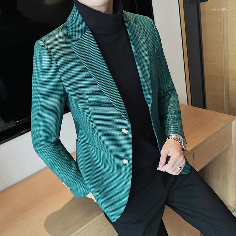 

Men's Suits 2023 Fashion England Style Autumn Winter Thick Men's Suit Jacket / Male High Quality Plus Size Blazers Coat Plaid Tuxedo 3XL, Red