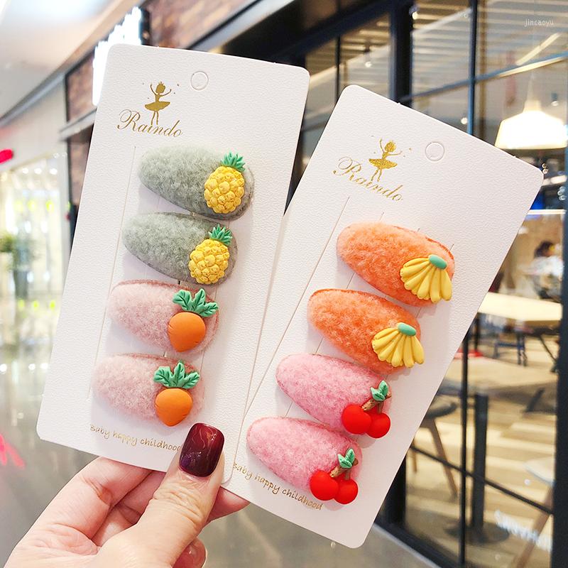 

Hair Accessories 2023 Girls Cute Cartoon Fresh Fruit Clips Barrettes Children Baby Acrylic Ornament Hairpins Kids, Carrot