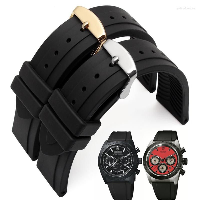 

Watch Bands 1PCS High Quality 19MM Rubber Strap Black Color Band Women And Men