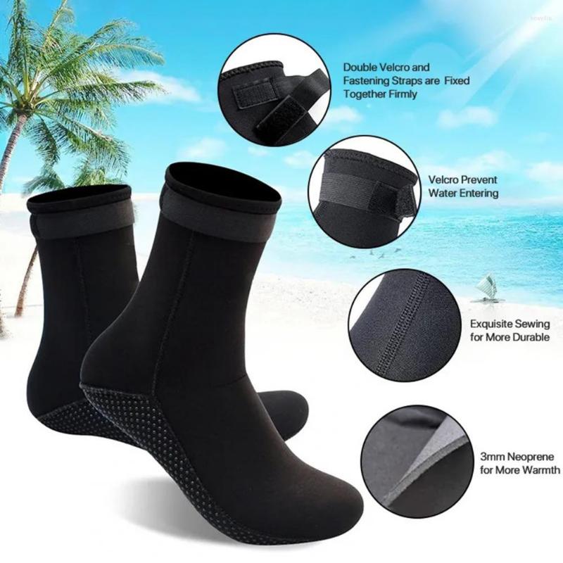 

Sports Socks 1 Pair Diving Wear-resistant Elasticity Beach Non-slip Neoprene Surfing Booties Water Sport Supply, Black
