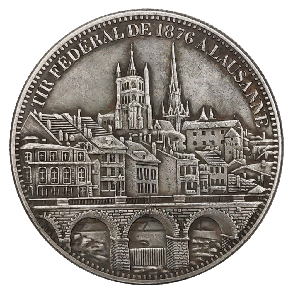 

Switzerland 5 Franken Shooting Festival 1876 Silver plated Copy Coins