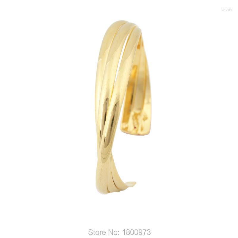 

Bangle Classic Round Bangles For Men&Women Copper With Gold Color Bracelets & Vintage Jewelry