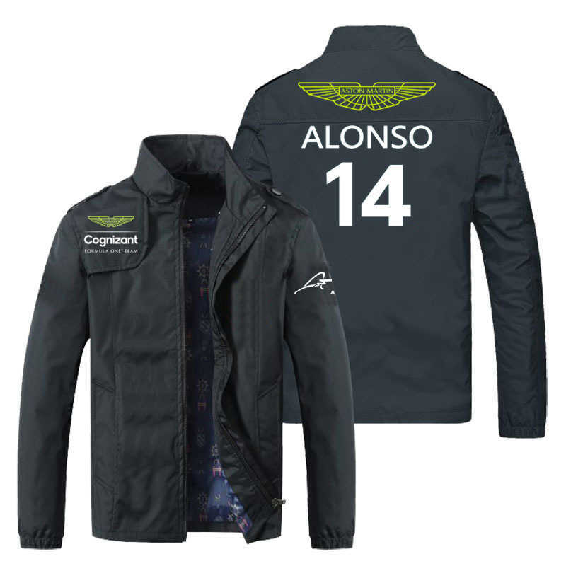 

2023 Fashion F1 Men's Hoodie Jackets Sweatshirt Formula One Team Aston Martin Uniform Racing Suit Alonso Windproof Jack Moto Motorcycle Riding Suit 127, Khaki