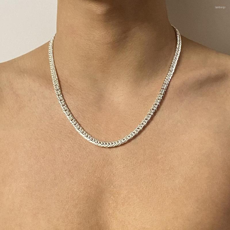 

Chains Fine High Quality 925 Stamped Silver 6MM Chain Necklaces For Men's Woman Fashion Noble Designer Party Wedding Jewelry Gifts