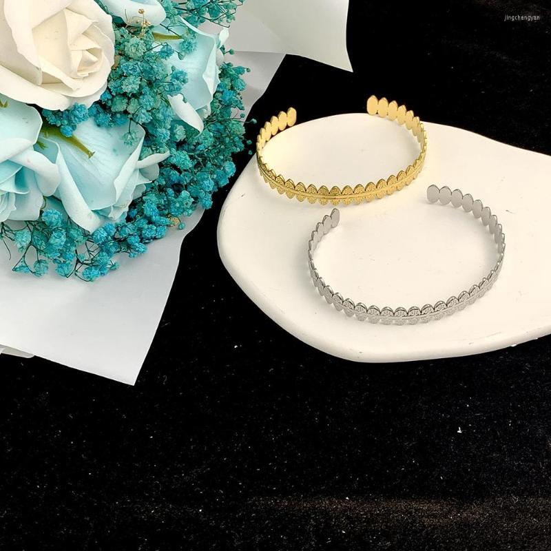

Bangle Bohemian Geometric Open Bangles For Women Stainless Steel Fashion Personality Design Bracelets Jewelry Gift