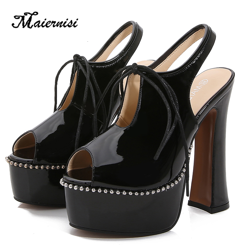 

Height Increasing Shoes Fashion Lace Platform Super High Heel 14cm Sandals Fish Mouth Shoe Thick Model Design Large Size 230508, White
