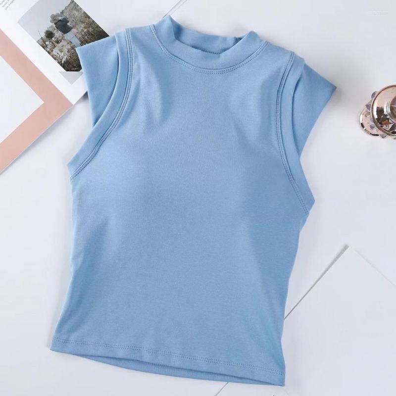 

Women's Tanks Women Camisole Korean Style Colorfast Solid Color Elastic With Bra Pads Skin-touching Tank Top Streetwear, Black