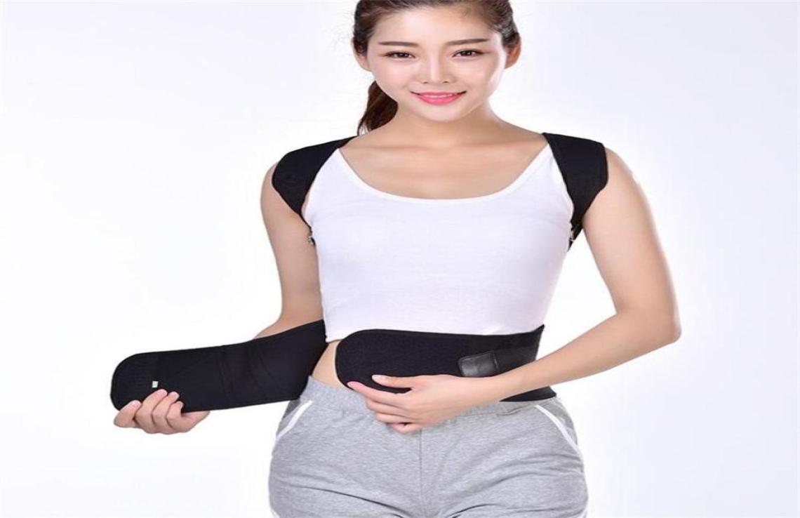 

Unisex Male Female Lumbar Support Straight Corrector Adjustable Magnetic Posture Corset Back Brace Belt4778009, White