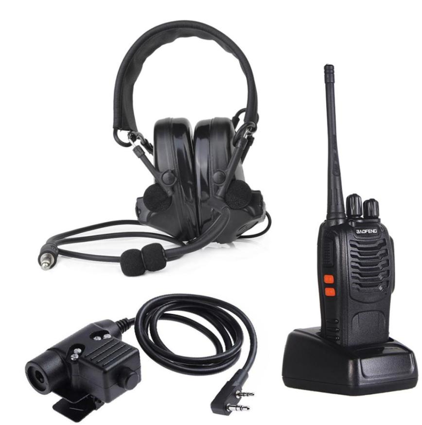 

ZTAC z Tactical Aviation headphone zComtac II Headset Hunting Earphone with U94 PTT and Walkie Talkie Set Outdoor Sports Com1822945, Green