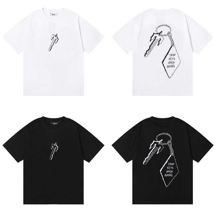 

Designer Fashion Clothing Tshirt Tees Trapstar Letter Print American Loose Casual Key Print Mens Womens Round Neck Short Sleeve Tshirt Summer Luxury Casual Streetw, Black