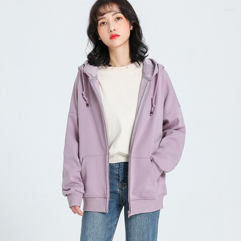 

Women's Hoodies Plus Velvet Thick Zipper Sweatshirt Tops Autumn Winter Women Fashion Hooded Long Sleeve Hoodie Jacket Woman Casual Loose, Black