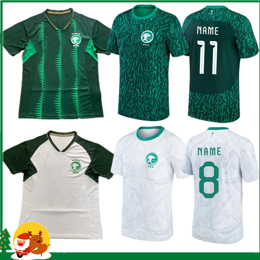 

2023 Saudi Arabia soccer jerseys 22 23 national team home away Salem Al Dawsari Abudullah Alhamddan Firas Albirakan Men football shirt -2XL, Saudi home