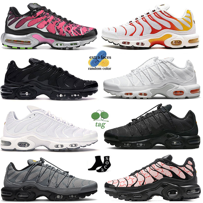 

2023 tn utility plus terrascape Running shoes tns berlin Unity Black White University red Frank Rudy Oreo Pink Fade Grey Green men women trainers outdoor sneakers, It22 leather white 40-46