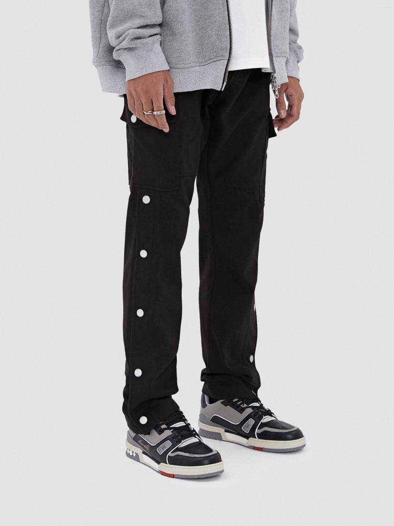 

Men's Pants 27-46 2023 Men Women's Clothing Hair Stylist Fashion Basic Breasted Pocket Straight Tube Casual Plus Size Costumes, Black
