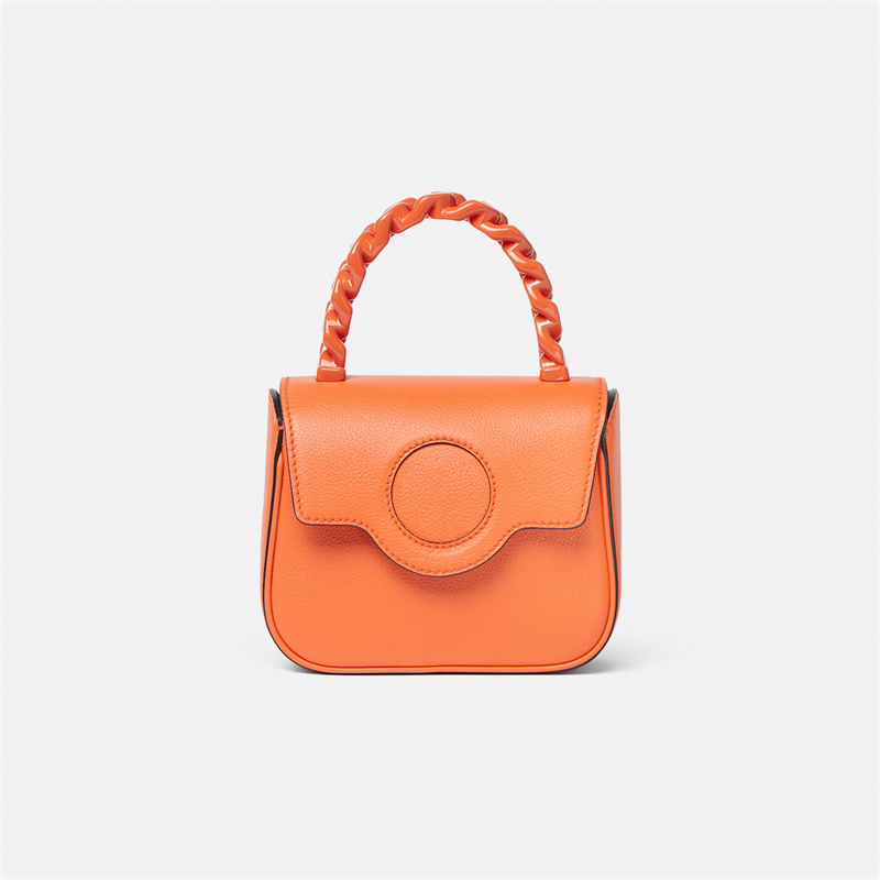 

Luxury Designer Totes Fashion Golden Animals Handle Mini Cross Body For Womens Ladies Casual Vintage Genuine Leather Shouder Bags Purses, Orange