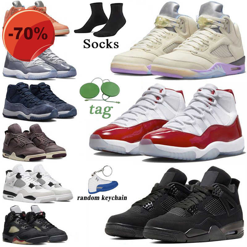 

Sandals With Box 2023 Cherry 4s 5s 11s basketball shoes for mens womens jumpman Military Black Red Cats Canvas Cool Grey A Ma Maniere sail Off Noir Sports Sneakers Outdo, No box