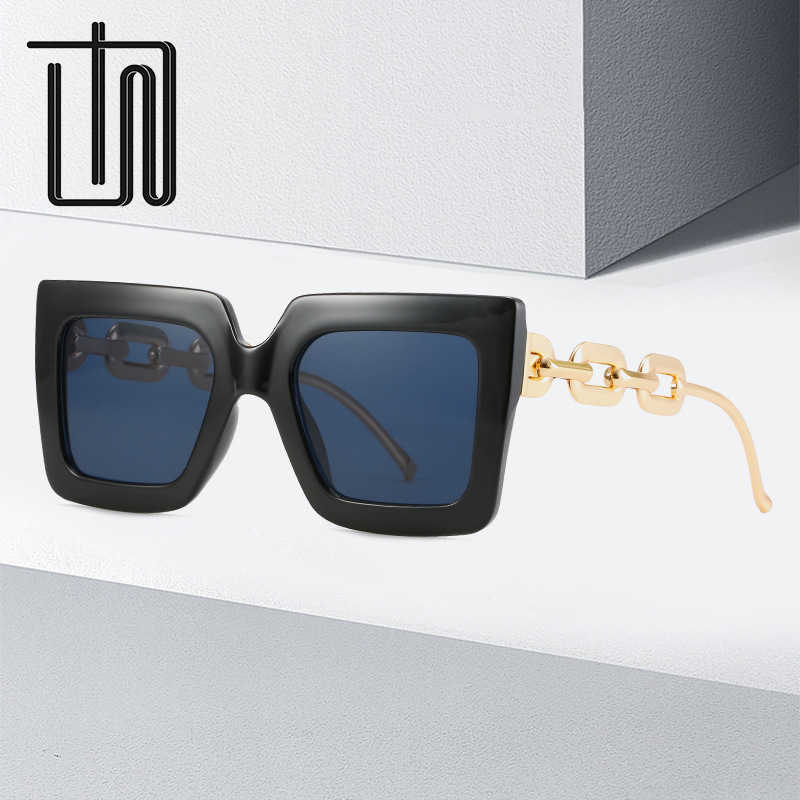 

New generous frame sunglasses 3207 fashion chain Women's Sunglasses