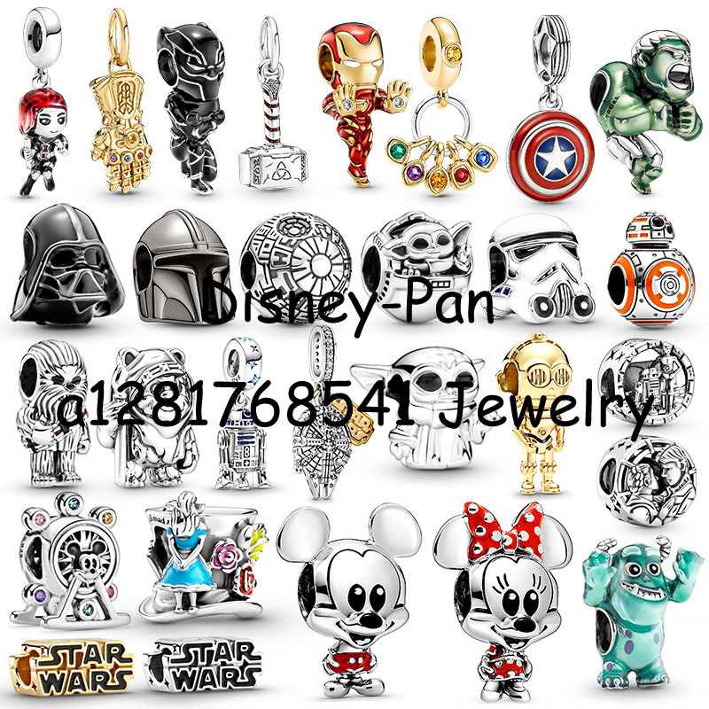 

925 Sterling Silver Pandora Charm Miracle Beads Suitable for Primitive DIY Women's Charm Bracelet Necklace Jewelry Fashion Accessories Production