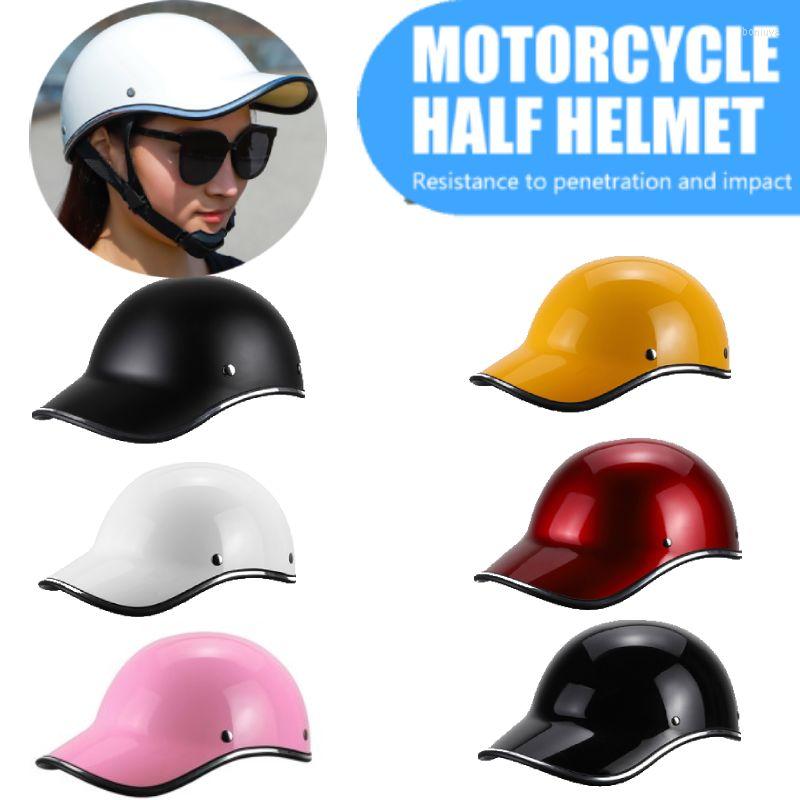 

Motorcycle Helmets Bicycle Fashion Riding Safe Helmet Extended Brim Baseball Hat Sunscreen Impact Resistance Electrocar Peaked Caps, White