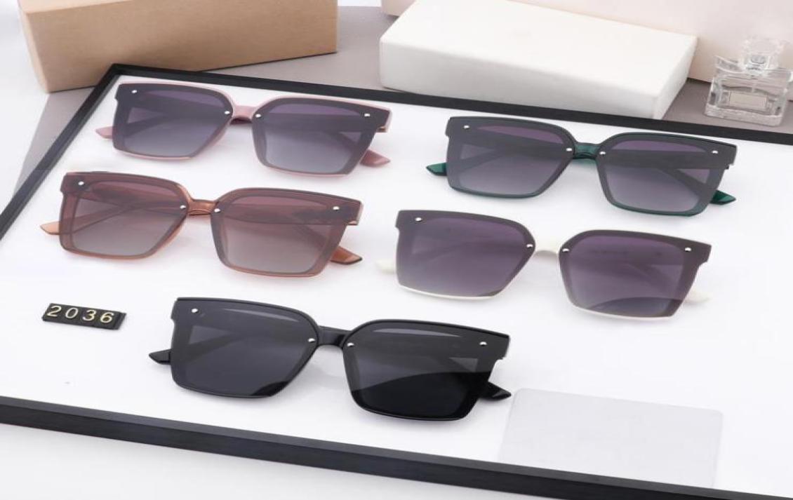 

Designer Women Sunglasses square large frame personalized driving UV proof thin glasses trendy with box bn063005457