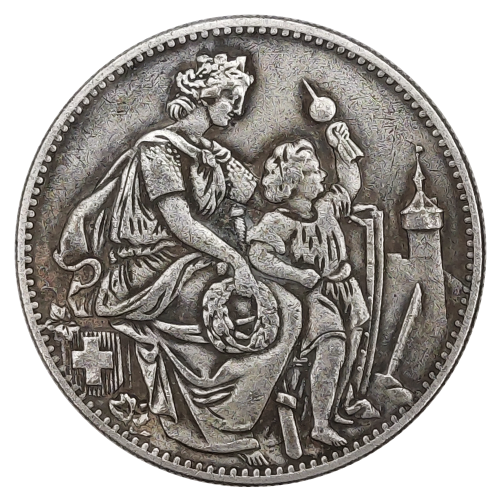 

Switzerland 5 Franken Shooting Festival 1865 Silver plated Copy Coins