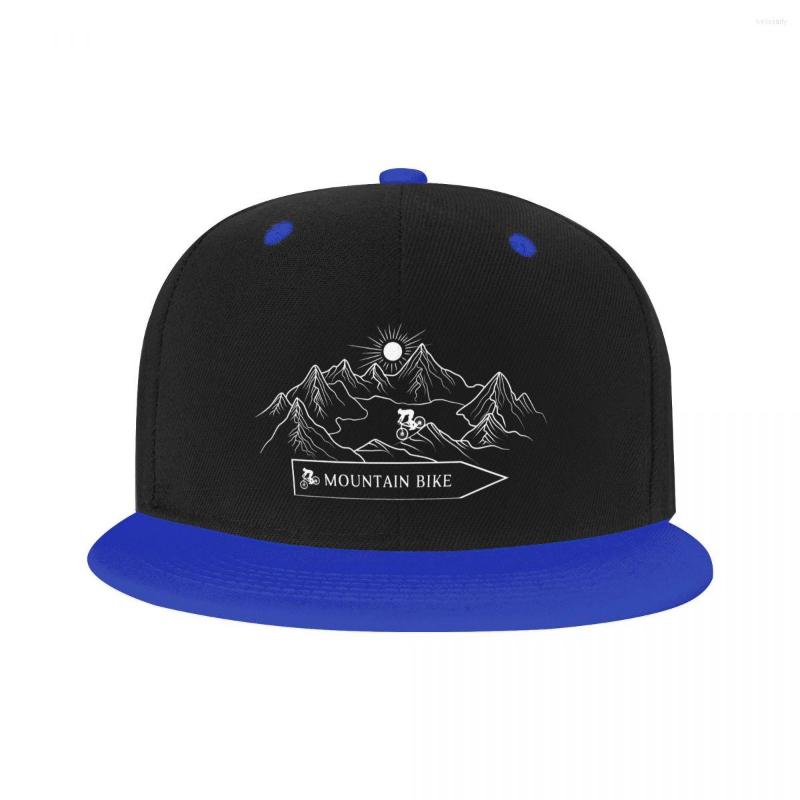 

Ball Caps Custom MTB Downhill Mountain Bike Baseball Cap Men Women Bicycle Cyclist Biking Flat Snapback Hip Hop Hat Sports, White