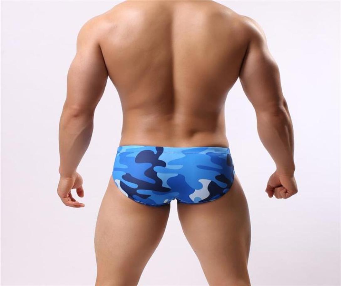 

Men039s Swimwear Camouflage Print Tight Low Waist Sexy Men Swimming Beach Shorts Sports Surf Swim Briefs Bikinis Swimsuits Sung3129293
