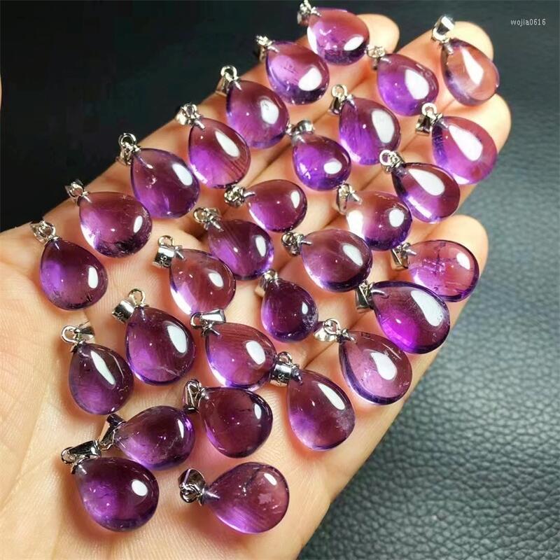 

Charms Natural Amethyst Gemstone Pendant Handmade Blue Crystal DIY Charm Necklace Jewelry Making Fashion Gift 1PCS