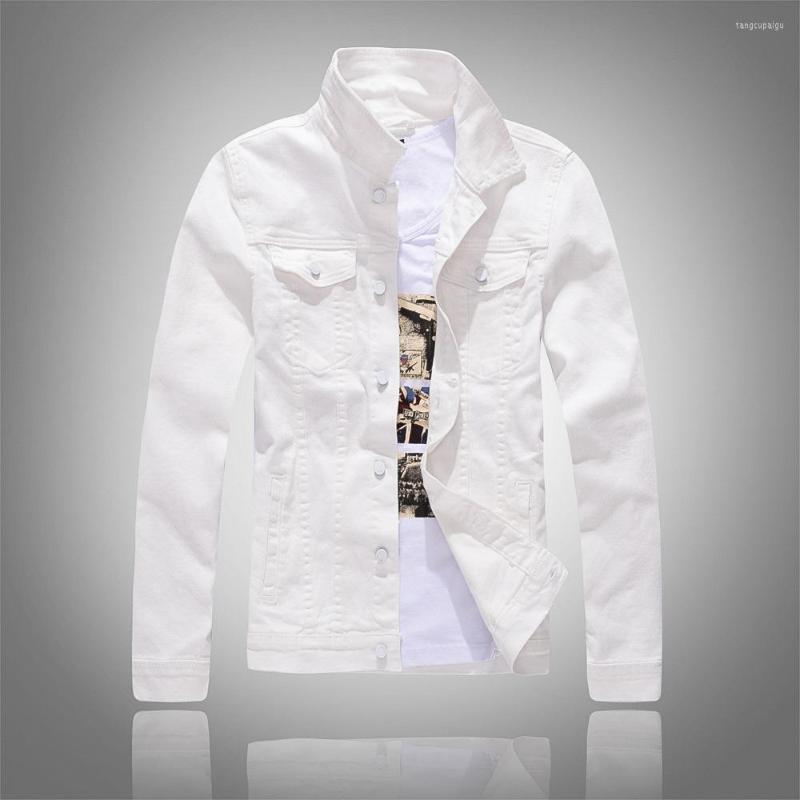 

Men's Jackets Autumn Denim Jacket Slim Long-sleeved Men's White Washed, Pink