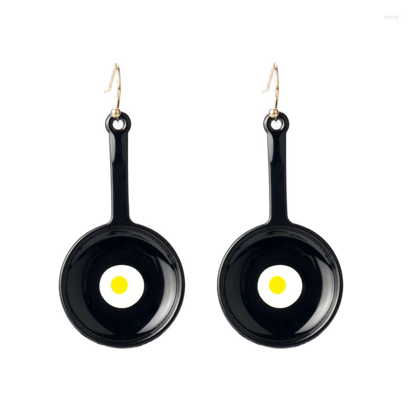 

Dangle Earrings Cute Pan Fried Egg Poached Metal Jewelry Women Drop Earring