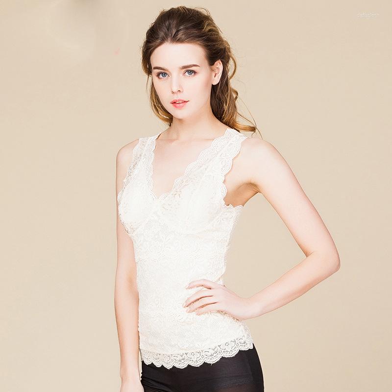 

Women's Shapers Autumn Silk Knitting Lace Body Shaping Vest Women's Hollow Hook Flower Beauty Top 2901, Black