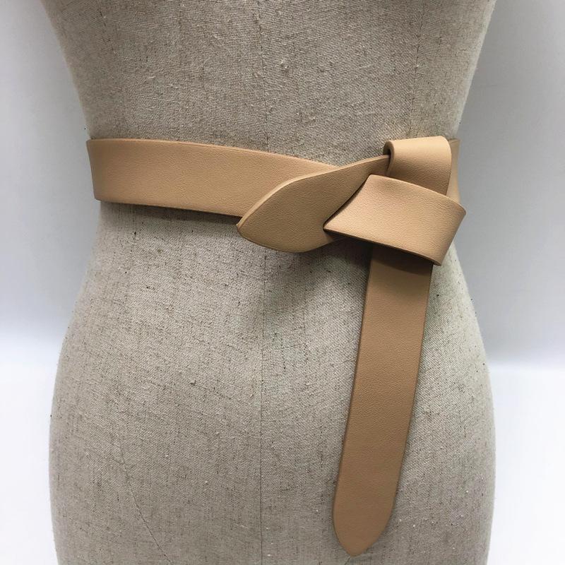 

Belts Knotted Buckle Ladies Belt Casual Luxury Design Fashion Dresses And Shirts Jeans Accessories Waist Corset Girdle Harness GothicBelts, Black