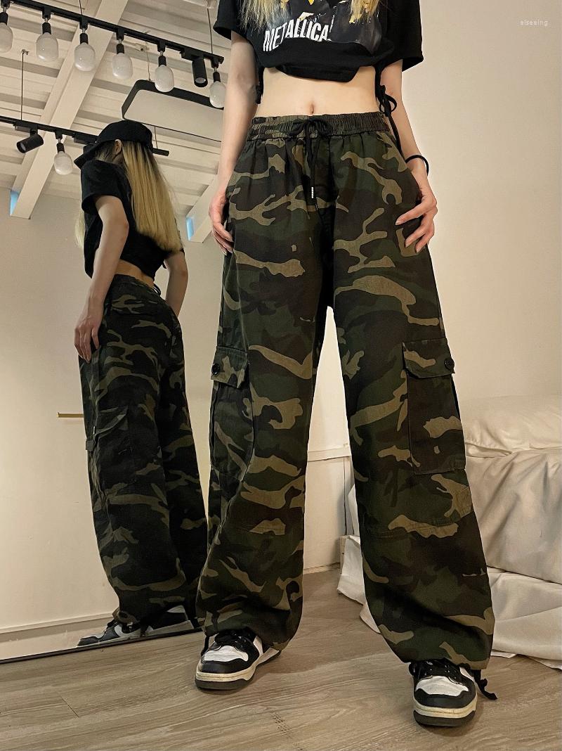 

Women's Pants American Streetwear Vintage Hip Hop Camouflage Cargo Loose High Waist 2023 Spring Harajuku Y2k Wide Leg Women