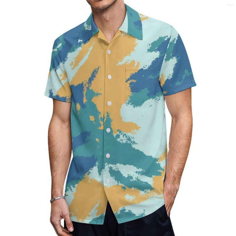 

Men's Casual Shirts Men T-shirt Gifts For Lovers Dad Unique Short Sleeve Turn Down Collar Printed Summer Daily Fashion Stylish Seaside, Style