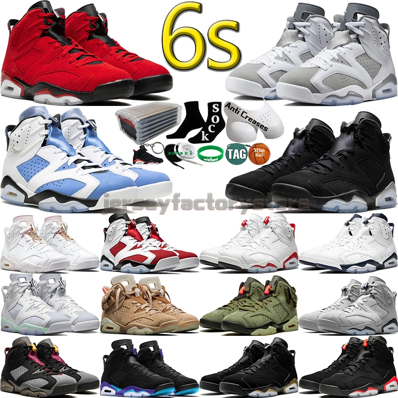 

6 Basketball Shoes for Men Women 6s Toro Bravo Cool Grey Chrome DMP UNC Olive Infrared Red Oreo Carmine Georgetown Midnight Navy Mens Womens Trainers Sports Sneakers, Color-12