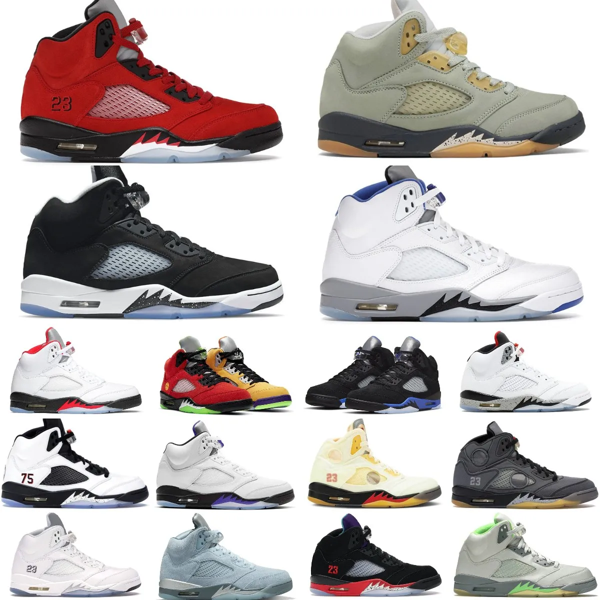 

New 5s Raging Red Mens Basketball Shoes Jumpman 5 Mens Sneakers University Blue Hyper Royal Alternate Grape Og Black Metallic Men Trainers O, Q5040