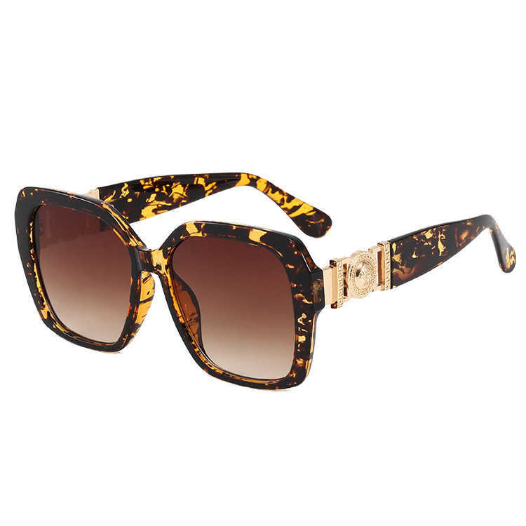 

New personalized head Women's fashion frame metal large standard Sunglasses