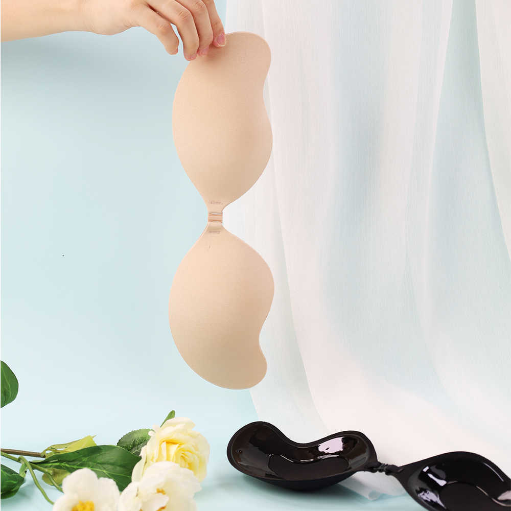 

Women's Bra Adhesive Push Up Mango Invisible Backless for Women, Nude