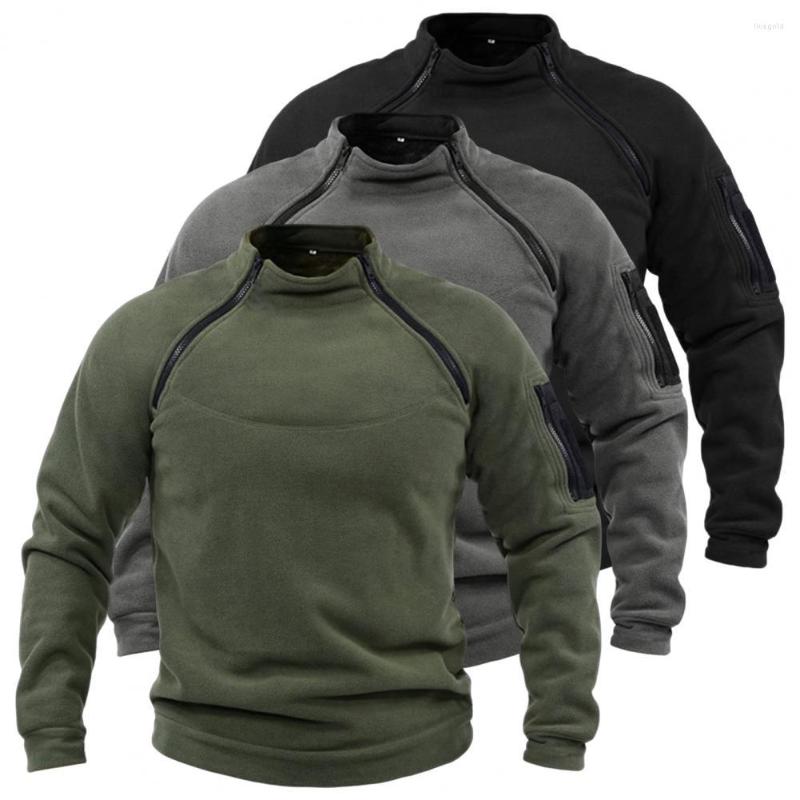 

Men's Hoodies Men Sweatshirt Warm Zippers Loose Soft Breathable Pullover Long Sleeve Windproof Stand Collar Autumn Tops Male Clothes, Black