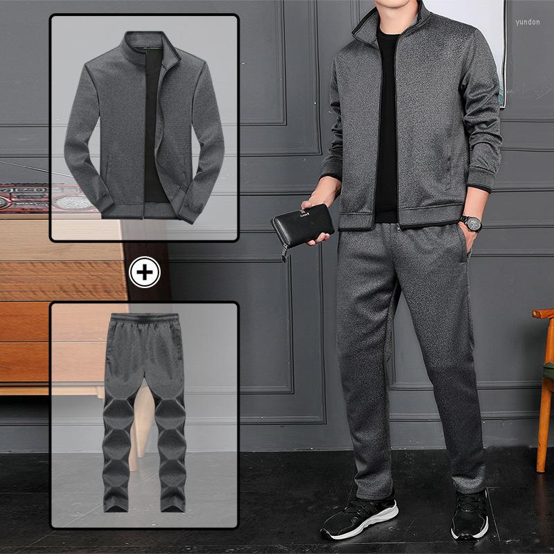 

Running Sets 2023 Spring Sportswear Tracksuit Men Track Suits Two PCS Sweat Suit Zipper Jacket Sweatpants Male Brand Jogging GYM Clothing, Black