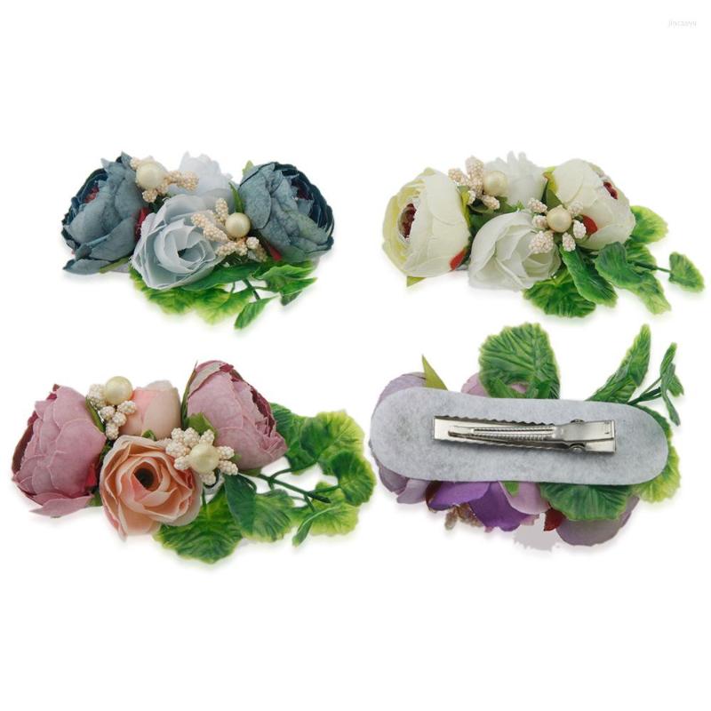 

Hair Accessories Baby Headband Simulation Flowers Floral Clip Kids Flower Hairpin Children Wedding Bride Beach Headwear