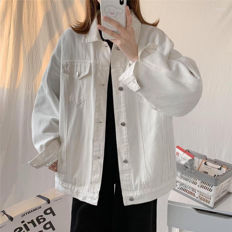 

Women' Jackets Deeptown Denim Women Y2k Streetwear Coat Harajuku Fashion White Jean Jacket Female Casual Korean Style Tops Oversized