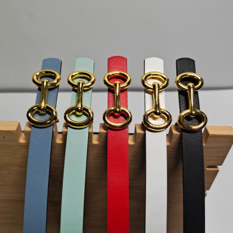 

Belts 2023 Luxury Designer Fashion Genuine Leather Thin Letter For Women 1.5CM Wide Alloy Buckle Solid Cummerbund Free Size, Black