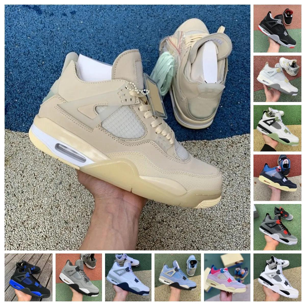 

Military Black 4 4s Basketball Shoes Jumpman Men Women University Blue Red Thunder Bred White Sail Oreo A Ma Maniere Midnight Navy Black Cat, H027