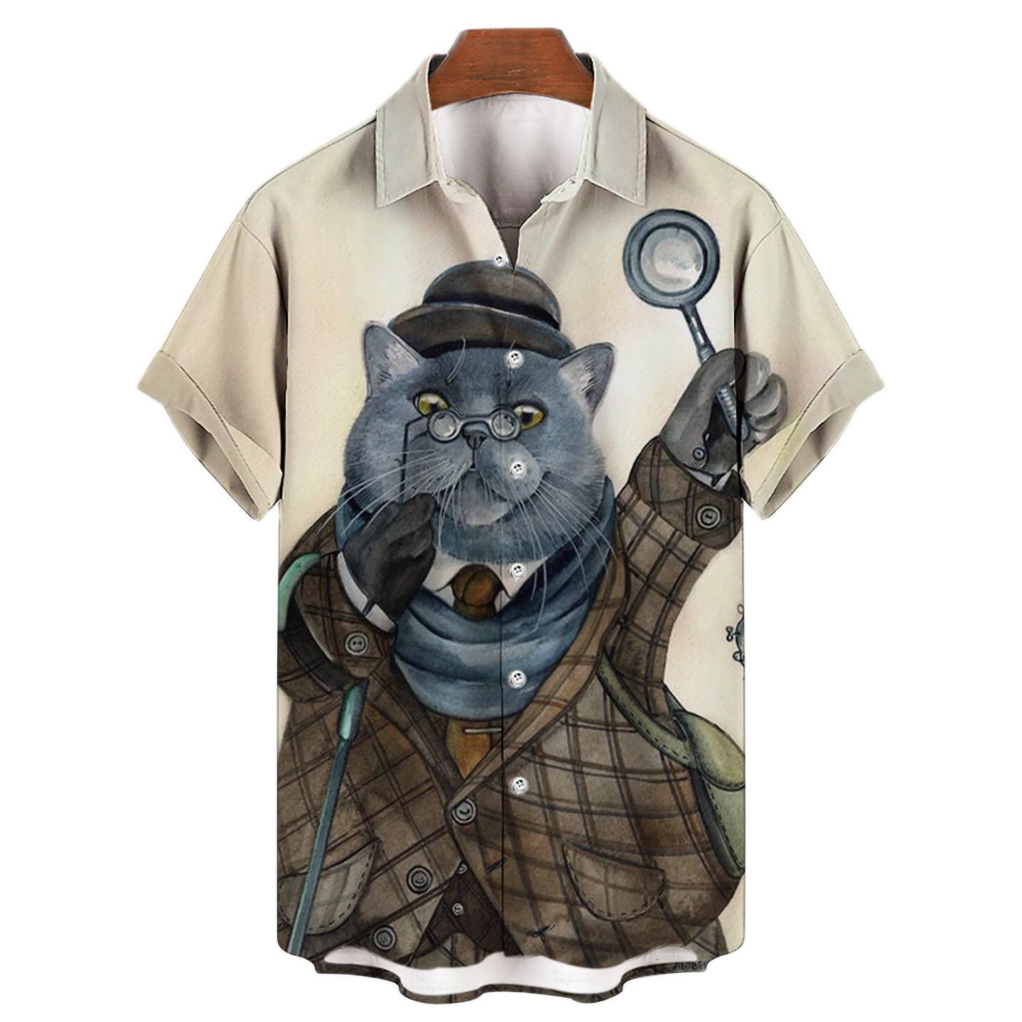

Men' Casual Shirts Unisex Hawaiian Japanese Style Bushido Tshirt Top Pet Clothing Animal Cat 3d Print Summer 230508, Csc-010
