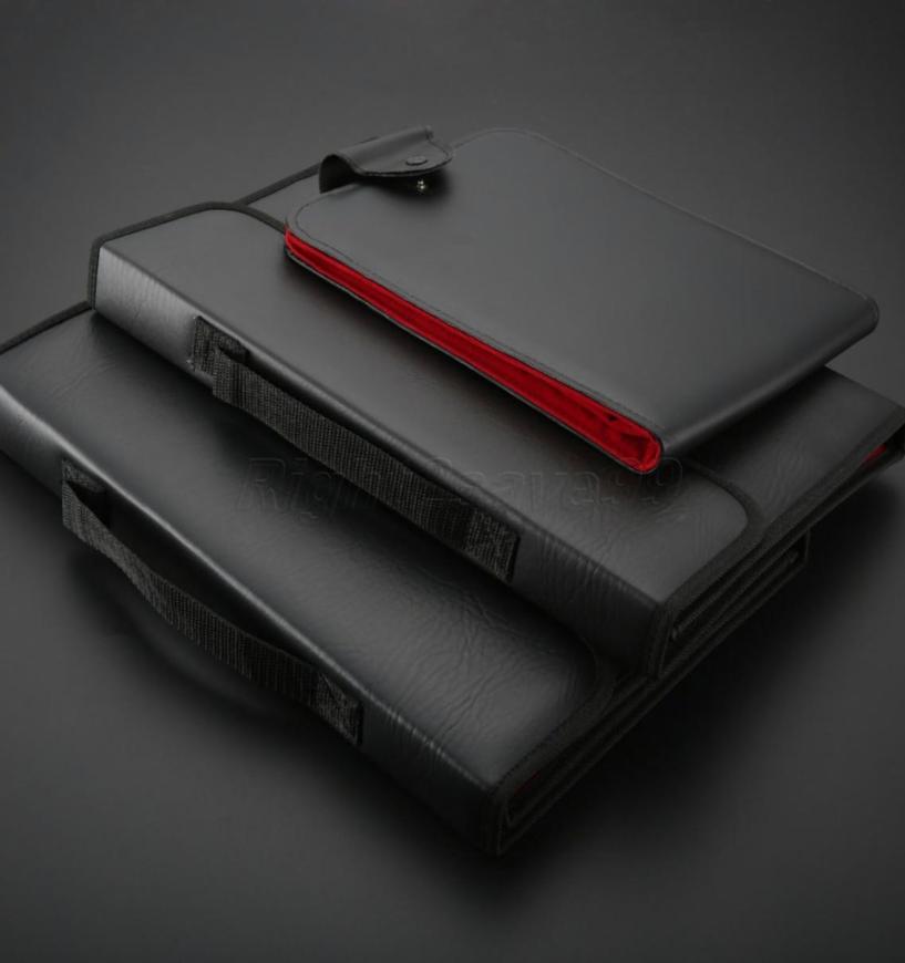 

Professional Carrying Case Black PU Leather Pets Hair Scissors Bags Pouch holder 20pcs30pcs scissors Display Box1783392