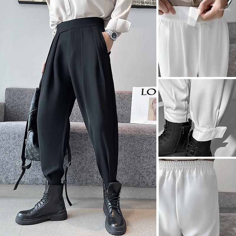 

Men's Pants Mens Fashion Harem Korean Trousers Elastic Waist Casual Pant Man Streetwear Black White Sweatpants Big Size 5XL