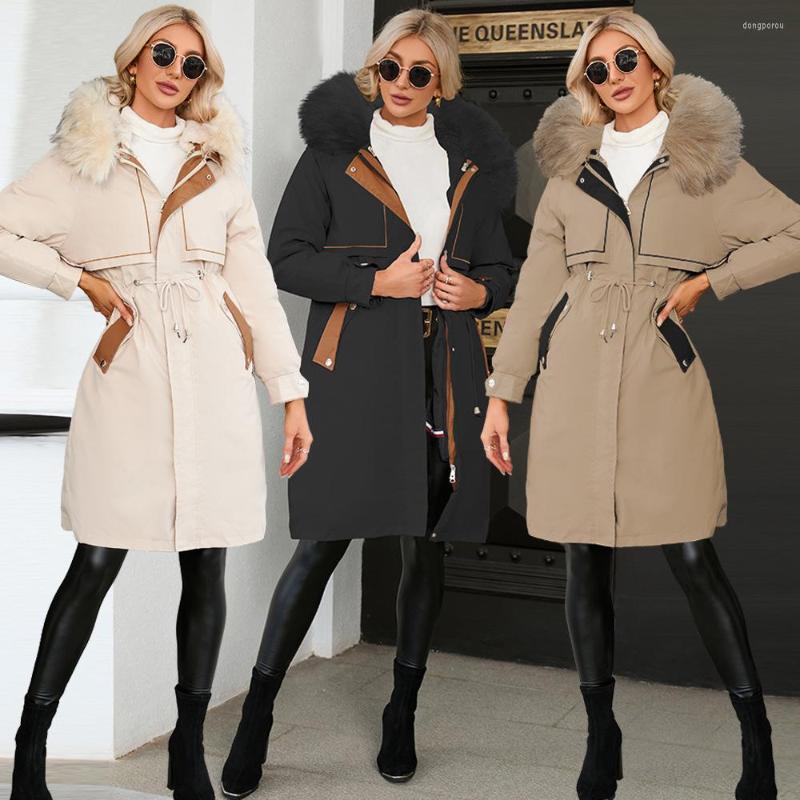 

Women' Trench Coats Parkas Women' Winter Heavy Jackets Fleeced Clothing Windbreakers Long 2 Piece Sets, Khaki