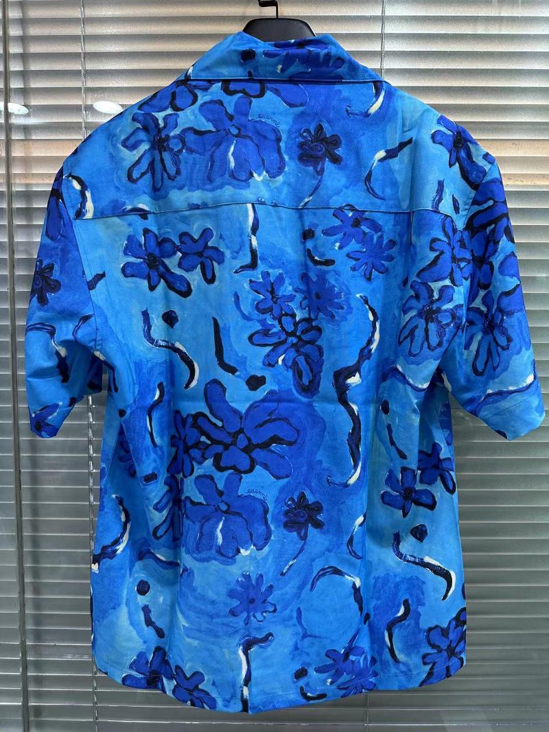 

Men' Casual Shirts Hj0926 Fashion Men' 2023 Runway Luxury European Design Party Style Clothing, Blue