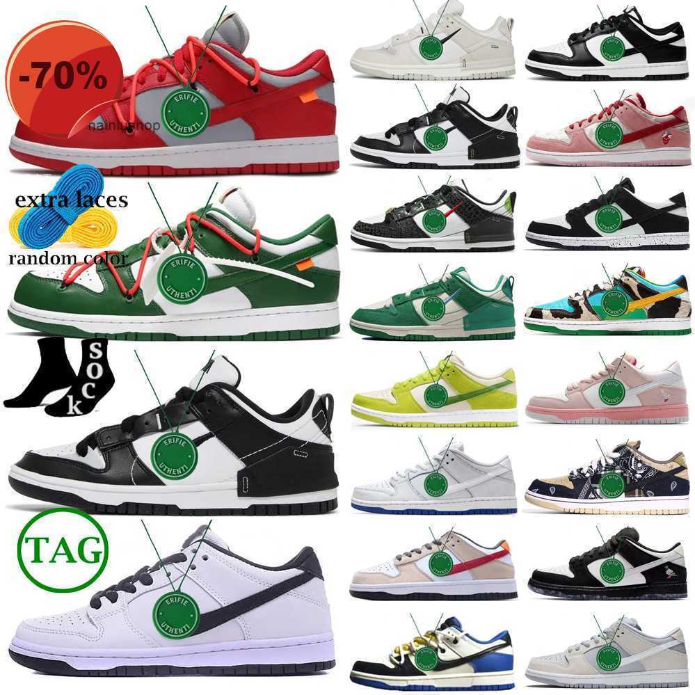 

Sandals With Box 2023 low panda dunks Off sb Shoes Men Women Running Shoes Cool Grey University Red Gold Pine Green White x Candy Malachite Light Iron Ore, Color # 33